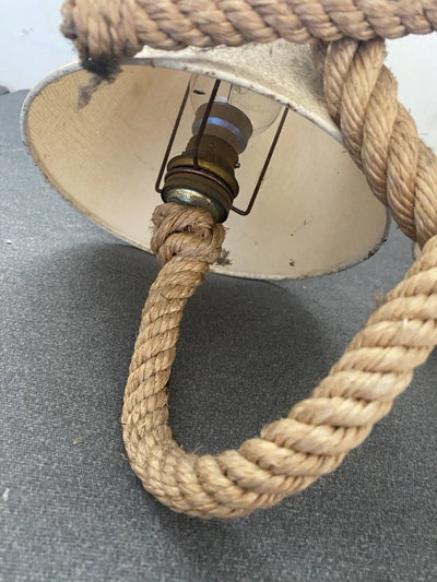 Audoux Minet Ancienne Paire D’appliques En Corde Barre Bateau Marine
