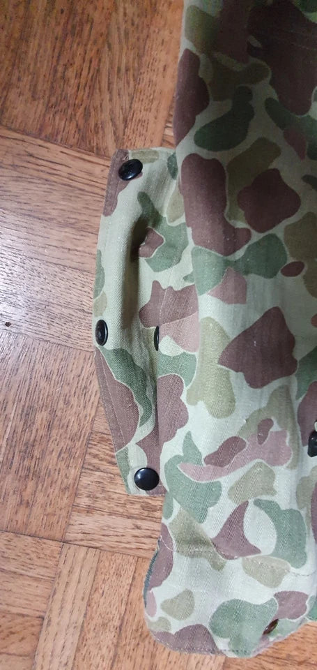 Ensemble HBT US veste + pant. réversible camouflé USMC Armée française Indochine