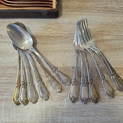 Coffret Ménagère Argent Massif 12 couverts : Louis Coignet