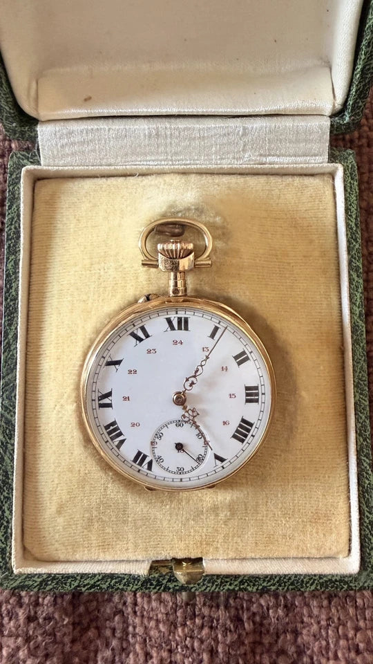 Montre Gousset Homme - Or 18 Carats - Poinçon Tête D’aigle