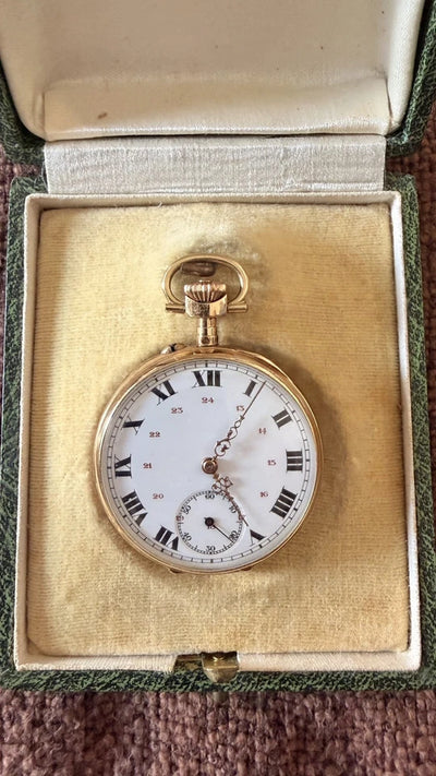 Montre Gousset Homme - Or 18 Carats - Poinçon Tête D’aigle